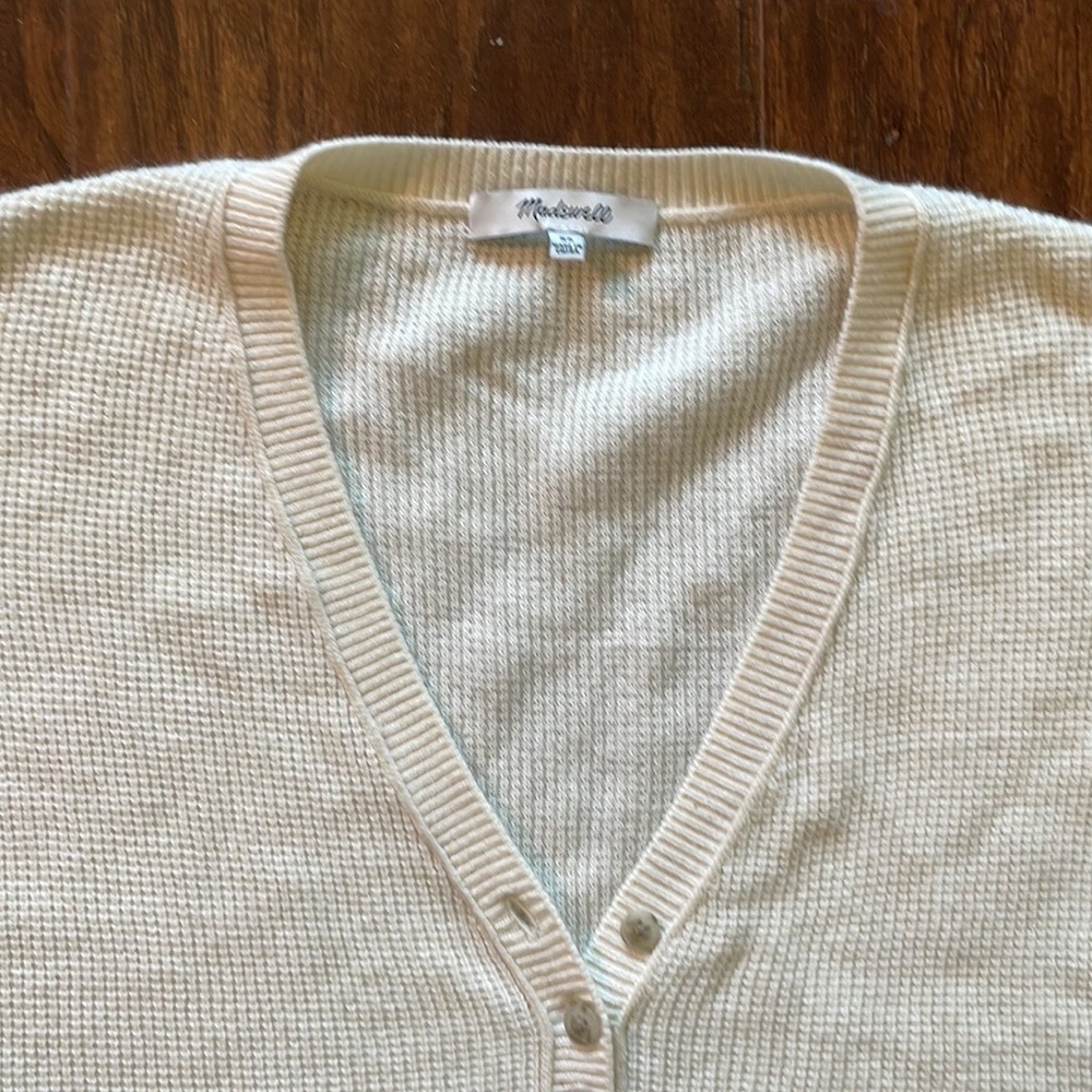 Madewell Alpaca Wool Blend Loose Fit Oversized Sweater Buttons Size XS - Picture 3 of 10